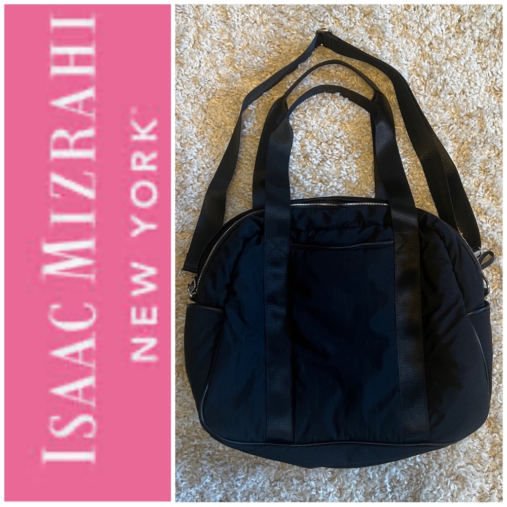 Isaac Mizrahi black Overnighter bag